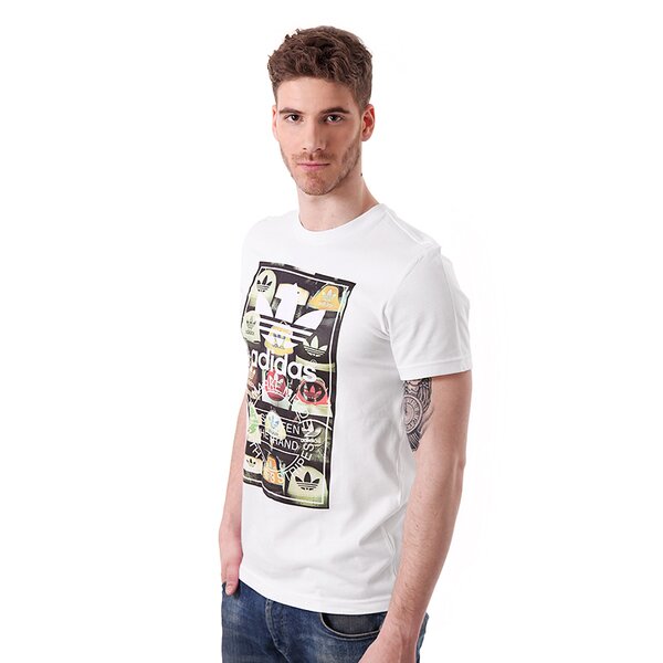 Koszulka męska ADIDAS T-SHIRT TONGUE LAB TEE f78612 kolor biały