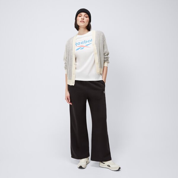 Spodnie dresowe damskie REEBOK SPODNIE IDENTITY SL FLC WIDE LEG 100208504 kolor czarny