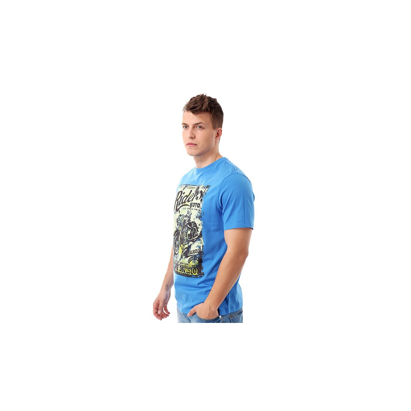 Koszulka męska FEEWEAR  T-SHIRT PEDRO fw14tsm03001 kolor niebieski