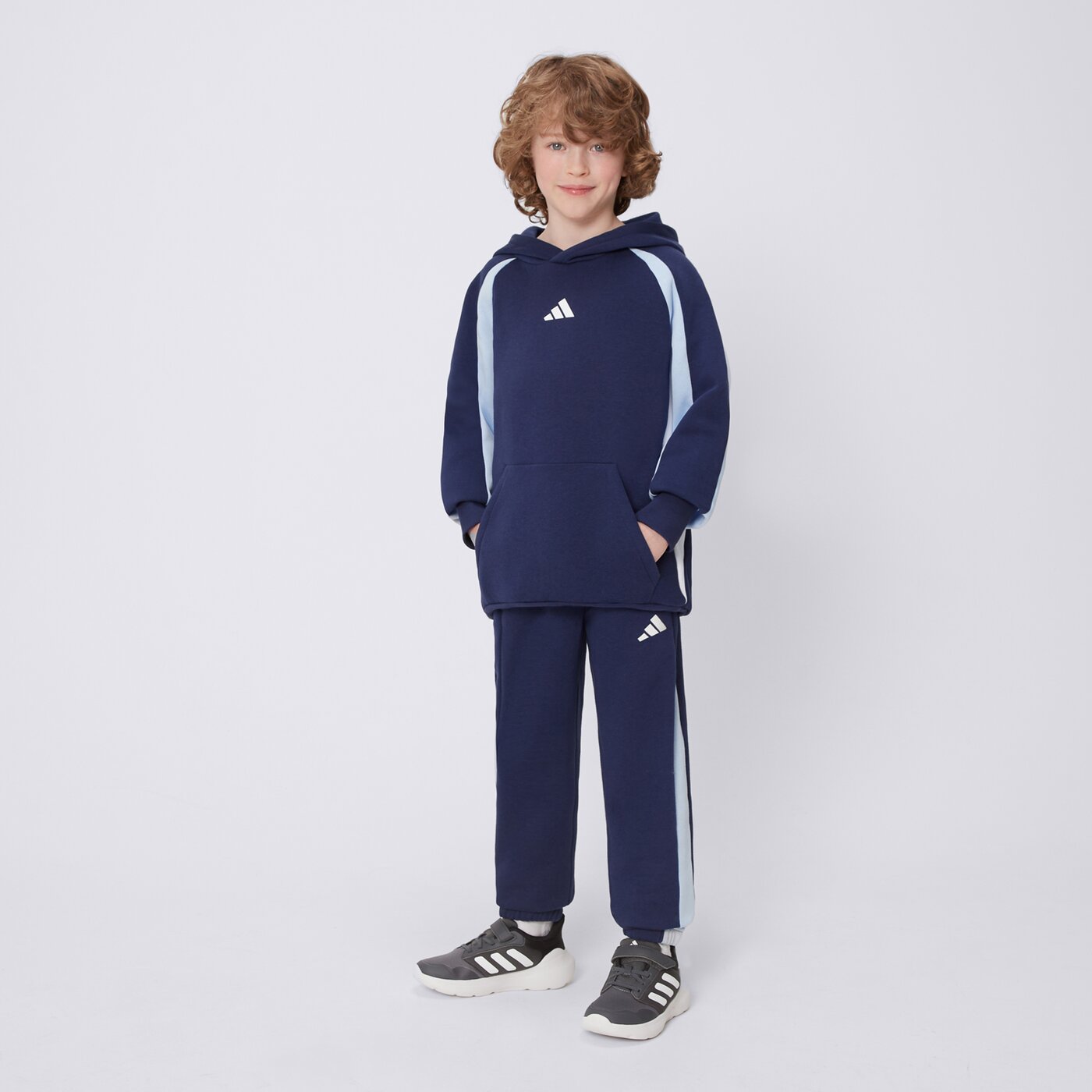 Bluza dziecięca ADIDAS BLUZA Z KAPTUREM J CB FL HD ji6229 kolor granatowy