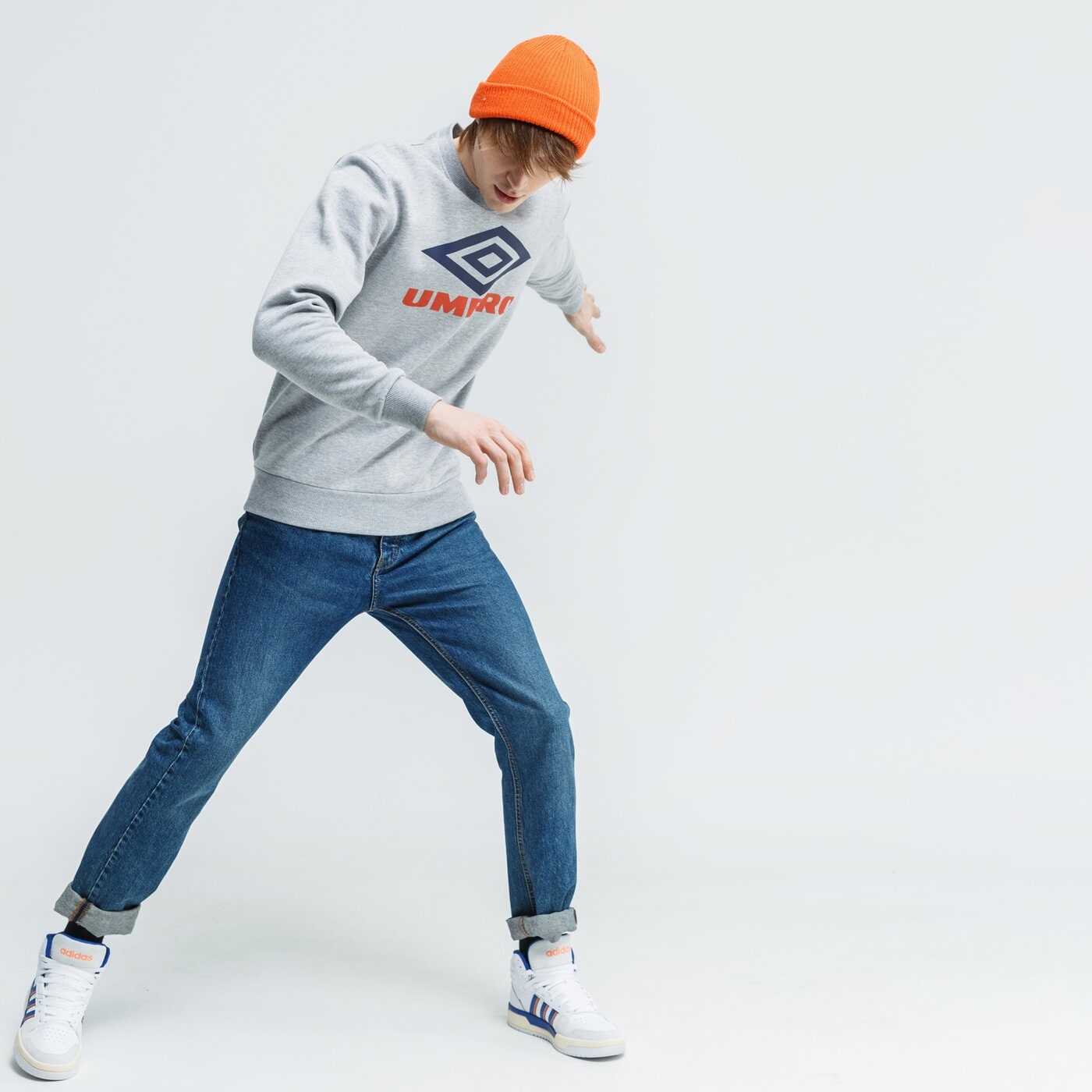 Bluza męska UMBRO BLUZA LARGE LOGO SWEAT 65803u-jgg kolor szary