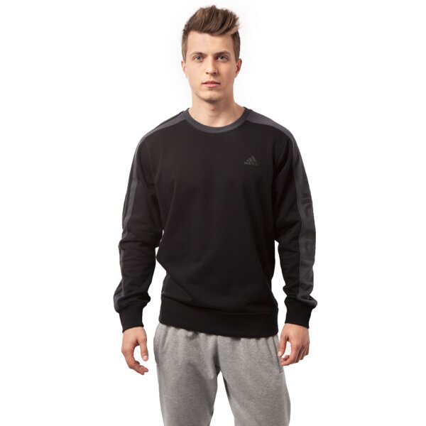 Bluza męska ADIDAS BLUZA LIN 3S CREW s18048 kolor czarny