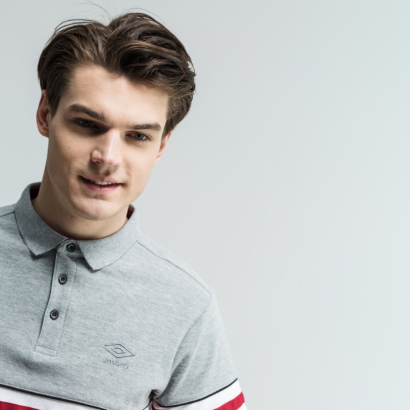 Koszulka polo męska UMBRO POLO TENGO ul19pom03001 kolor biały