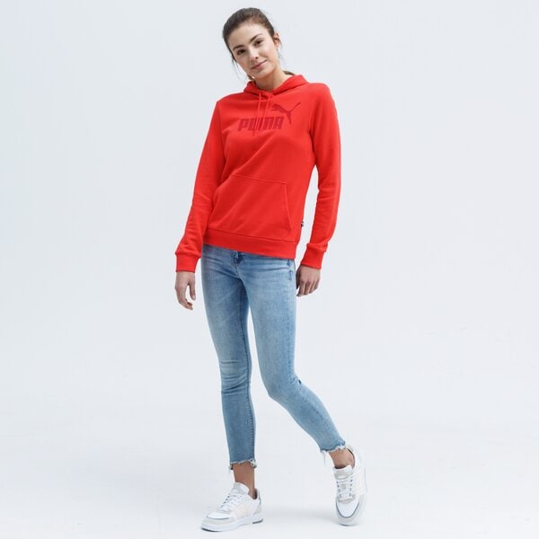 Bluza damska PUMA BLUZA Z KAPTUREM ESS LOGO TR (S) 586797 23 kolor czerwony