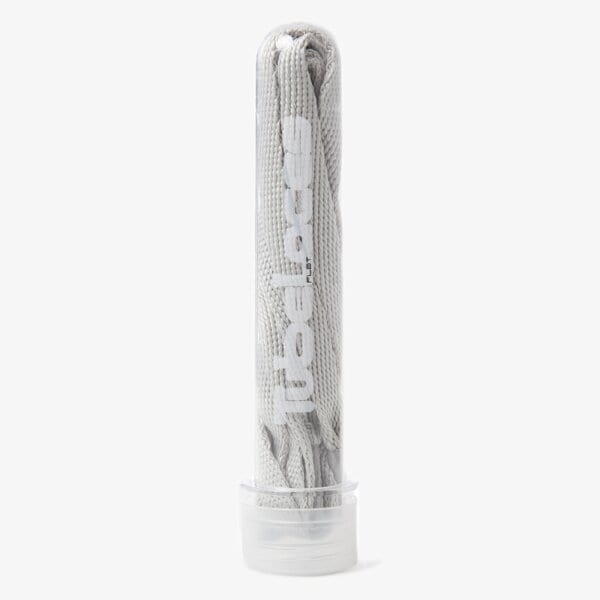  TUBE LACES SZNURÓWKI SILVER FLAT 1015309 kolor szary