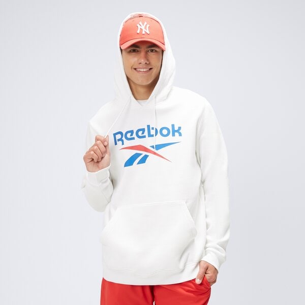 Bluza męska REEBOK BLUZA Z KAPTUREM RI FLC BIG LOGO h54805 kolor biały