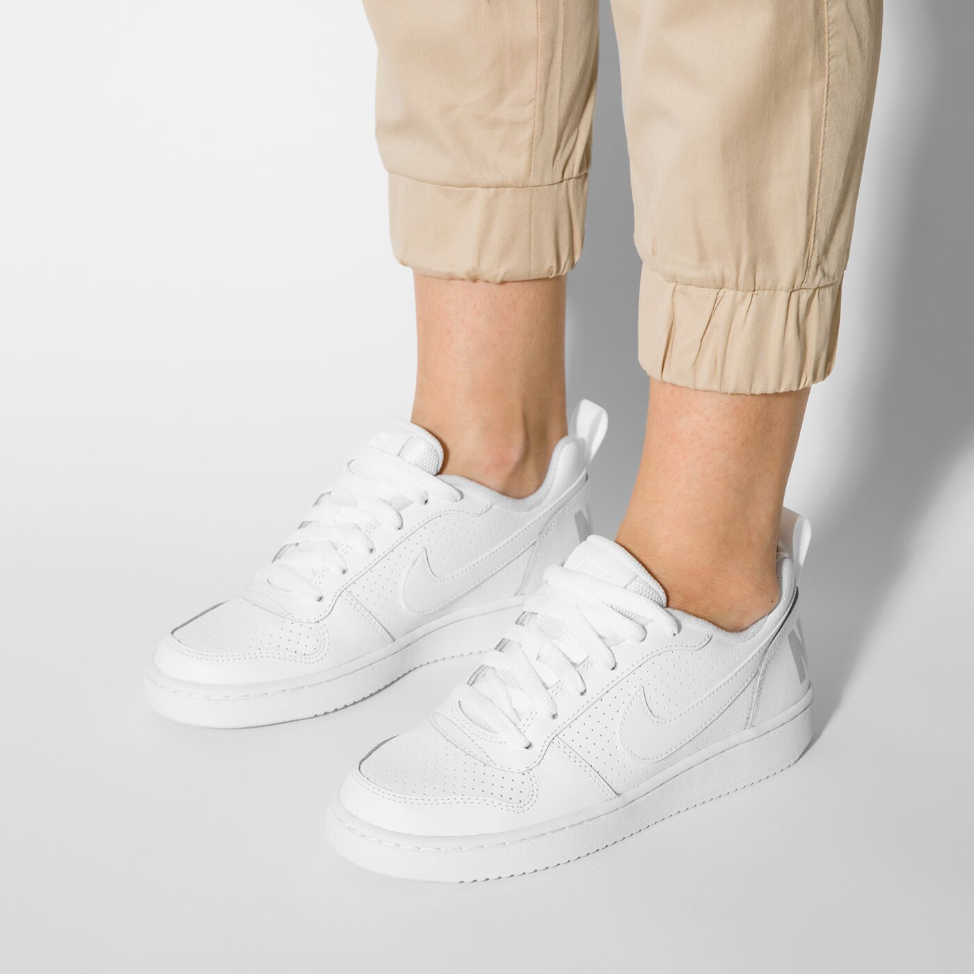 Buty dziecięce NIKE COURT BOROUGH LOW(GS) 839985-100 kolor biały