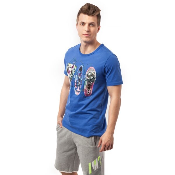 Koszulka męska NIKE T-SHIRT THE RHYTHM HIT'EM 799041493 kolor niebieski