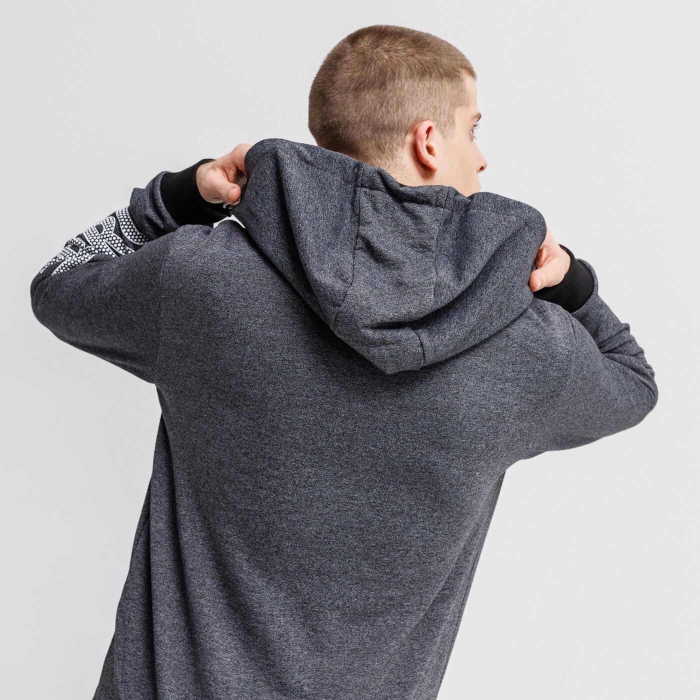 Bluza męska UMBRO BLUZA ROZPINANA Z KAPTUREM ANTON ul121blm36001 kolor szary