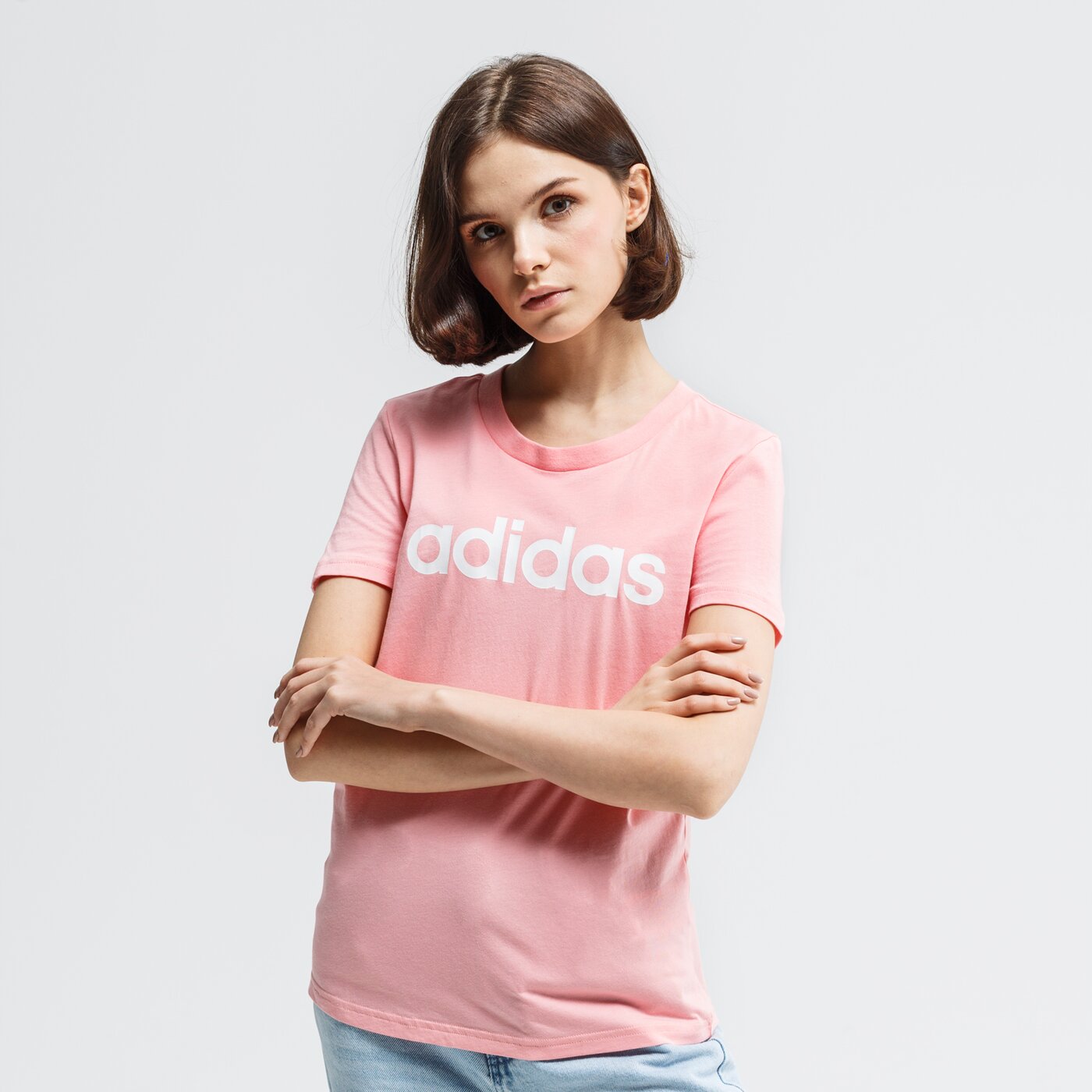 Koszulka damska ADIDAS T-SHIRT W E LIN SLIM fm6423 kolor różowy