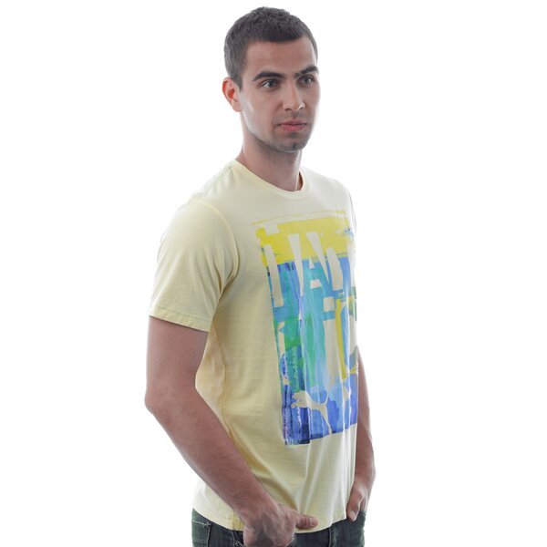 Koszulka męska PUMA T-SHIRT JAMAICA FUN TEE 55992105 kolor żółty
