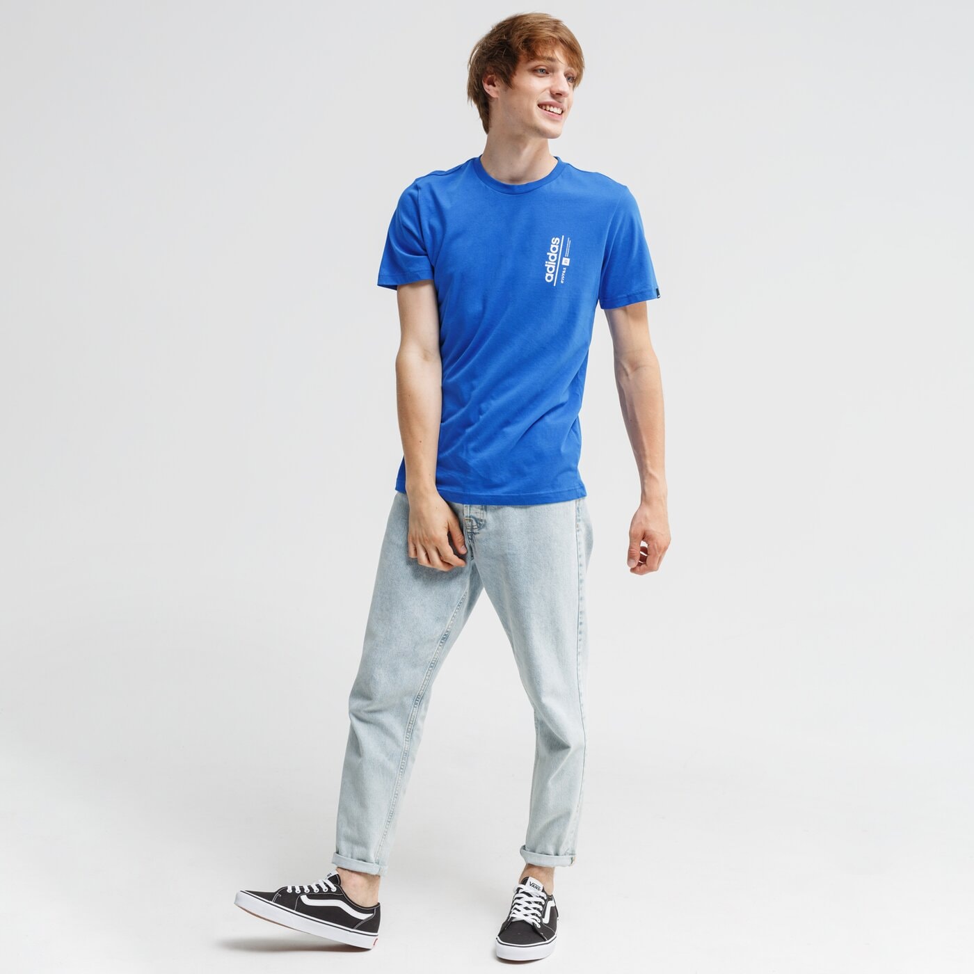 Koszulka męska ADIDAS T-SHIRT M SYMB T fm6086 kolor niebieski