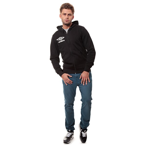 Bluza męska UMBRO BLUZA HOODED FULL ZIP JACKET 62586u060 kolor czarny