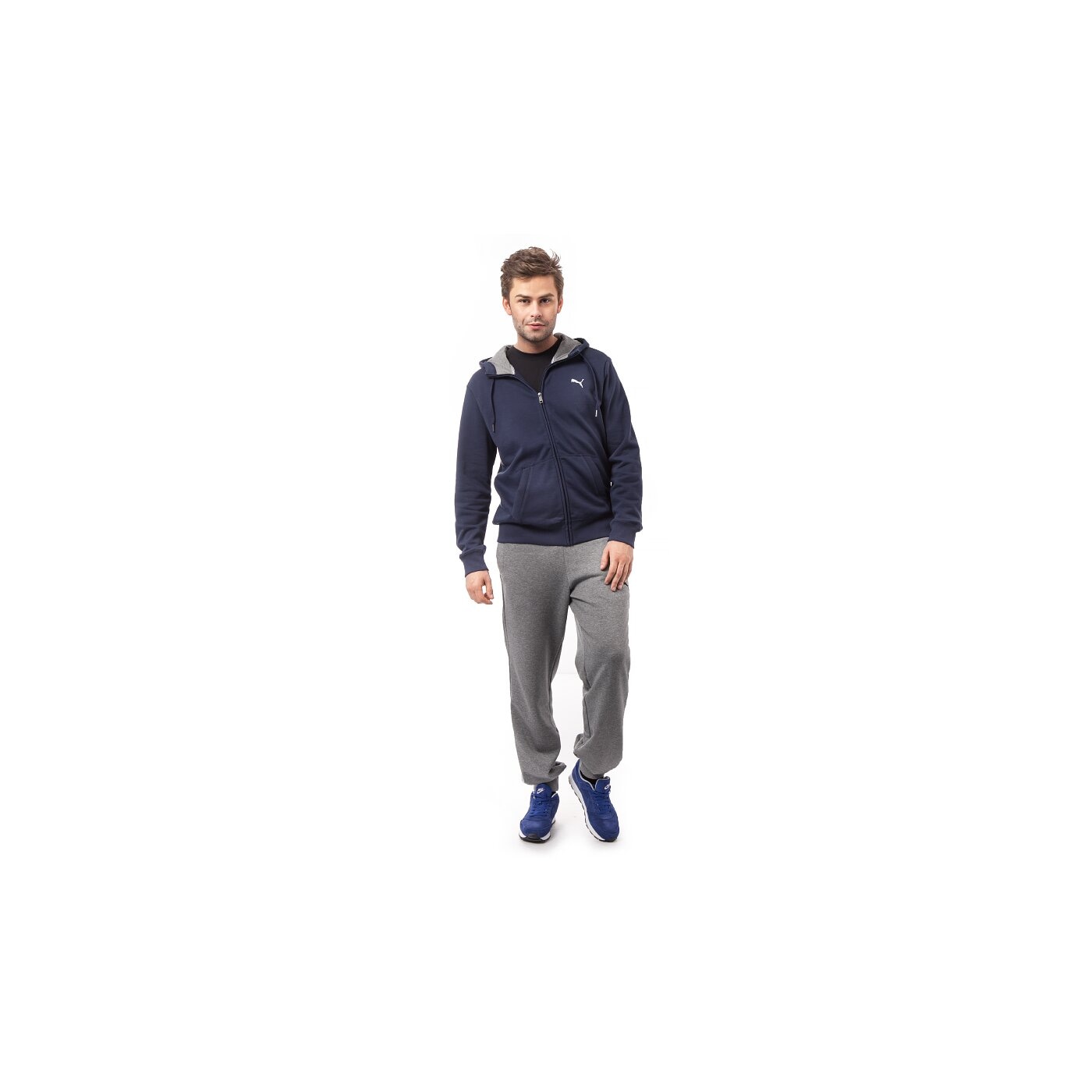 Bluza męska PUMA BLUZA ESS HOODED JACKET 83186906 kolor szary