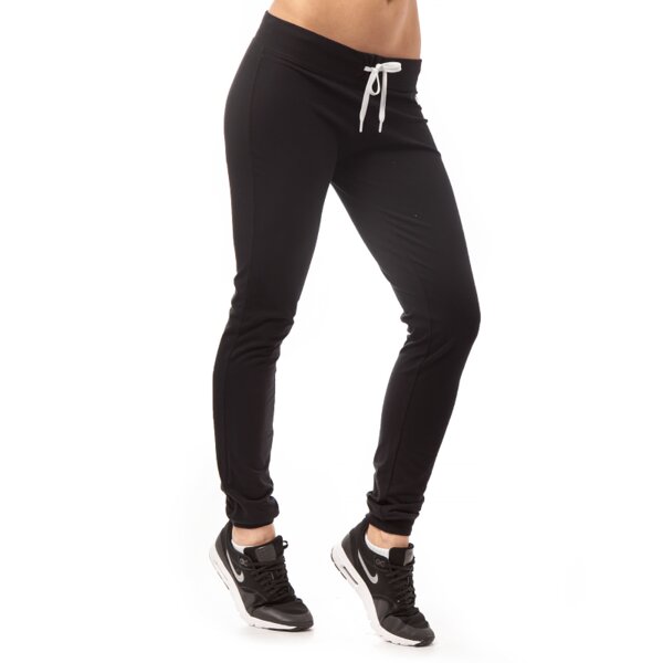 Spodnie dresowe damskie NIKE SPODNIE JERSEY PANT CUFFED 617330010 kolor czarny