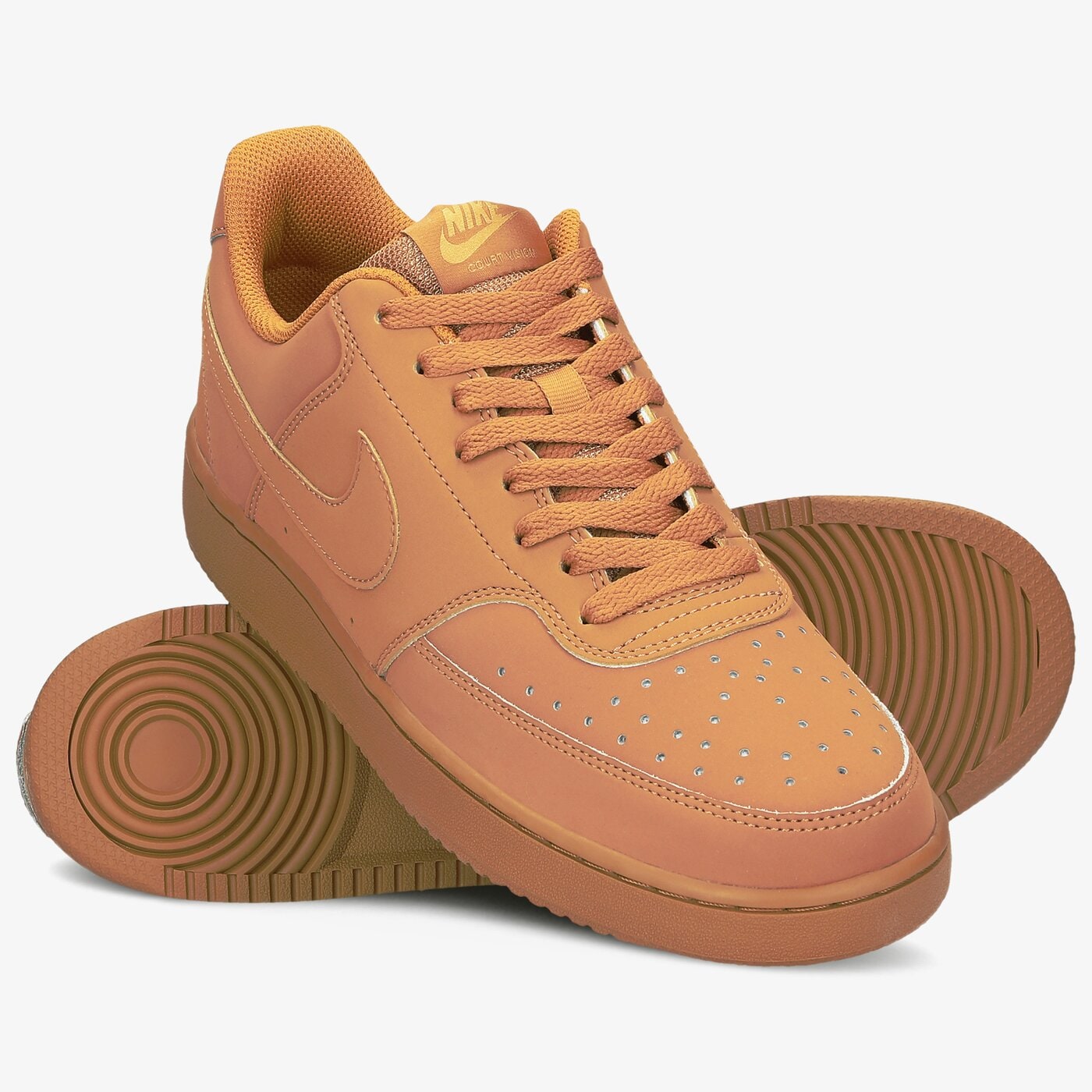 Buty sportowe męskie NIKE COURT VISION LOW cd5463-200 kolor brązowy