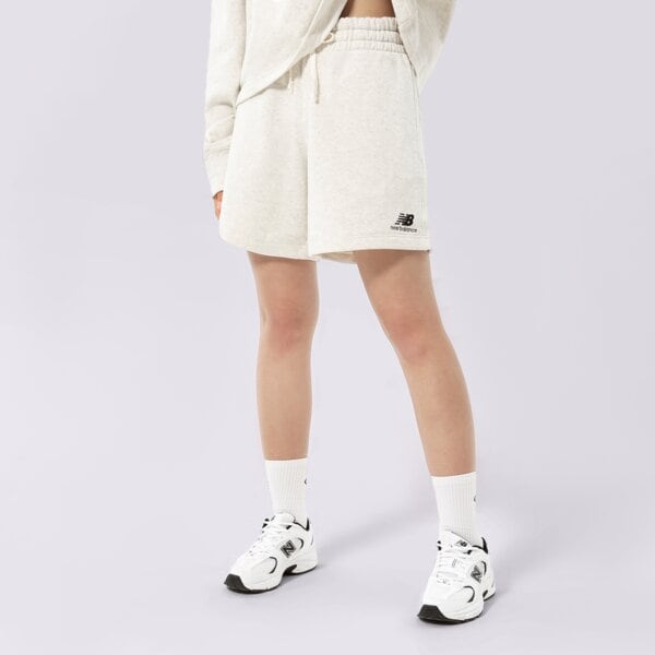 Spodenki damskie NEW BALANCE SZORTY NB ESSENTIALS UNI-SSENTIALS FLEECE SHORT us21500sah kolor szary