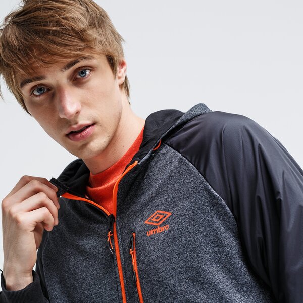 Bluza męska UMBRO BLUZA Z KAPTUREM ANTON ul320blm29001 kolor czarny