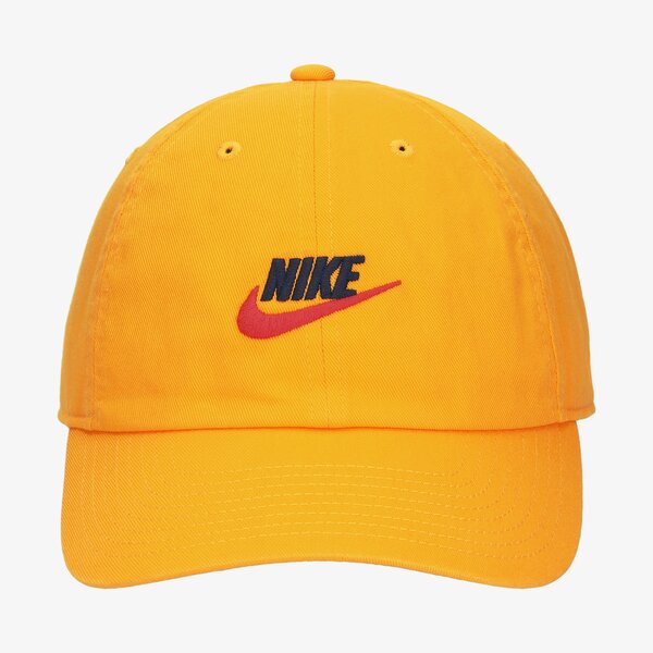 Czapka z daszkiem damska NIKE CZAPKA SPORTSWEAR HERITAGE86 FUTURA WASHED 913011-739 kolor żółty