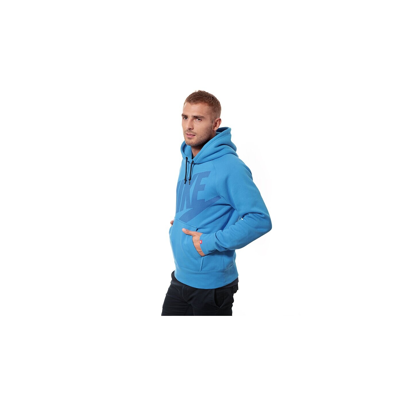 Bluza męska NIKE BLUZA AW77 FLC HOODY-LOGO 26 DE 620598463 kolor niebieski