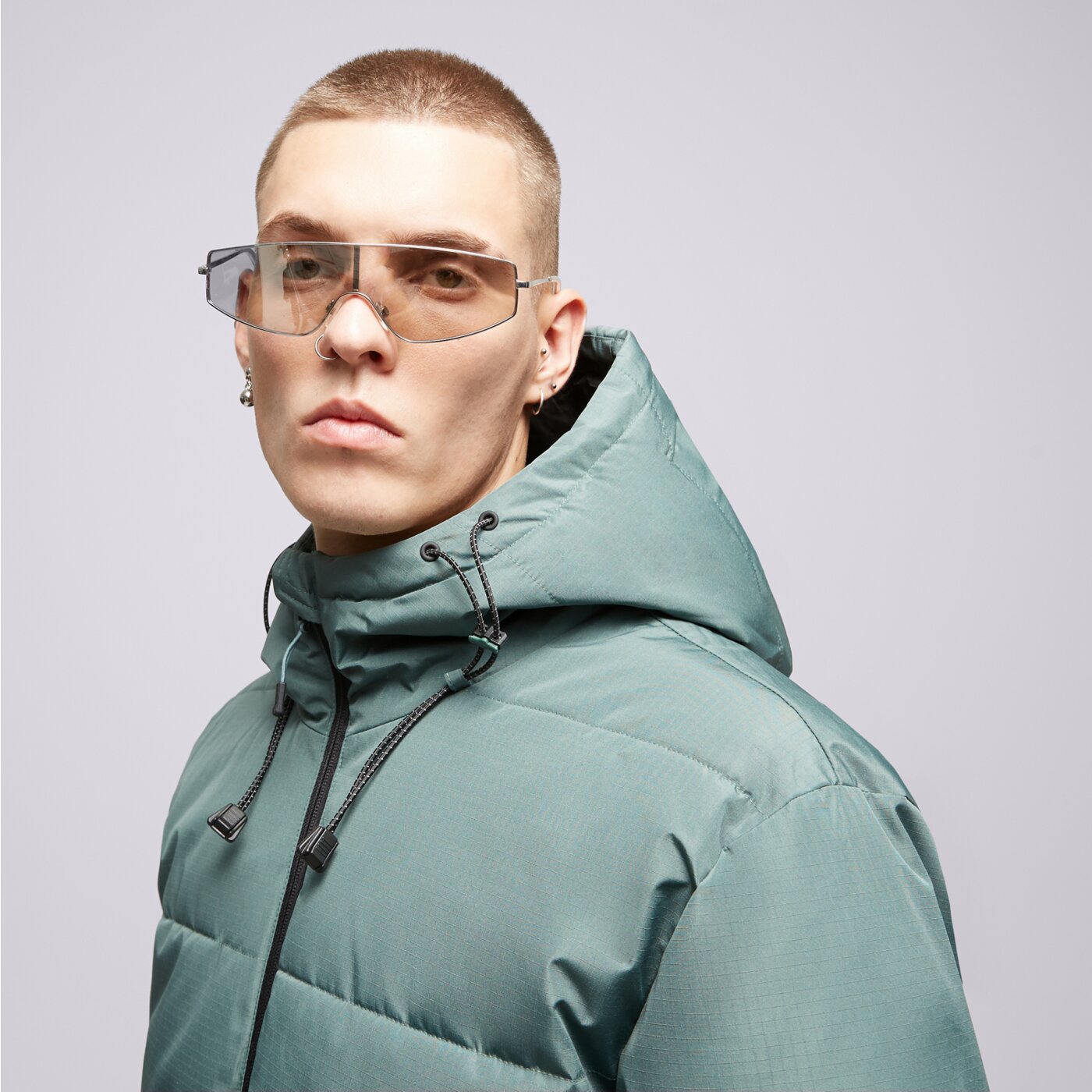 Kurtka zimowa męska CONFRONT KURTKA ESSENTIAL JACKET GREEN cf323kum18002 kolor zielony