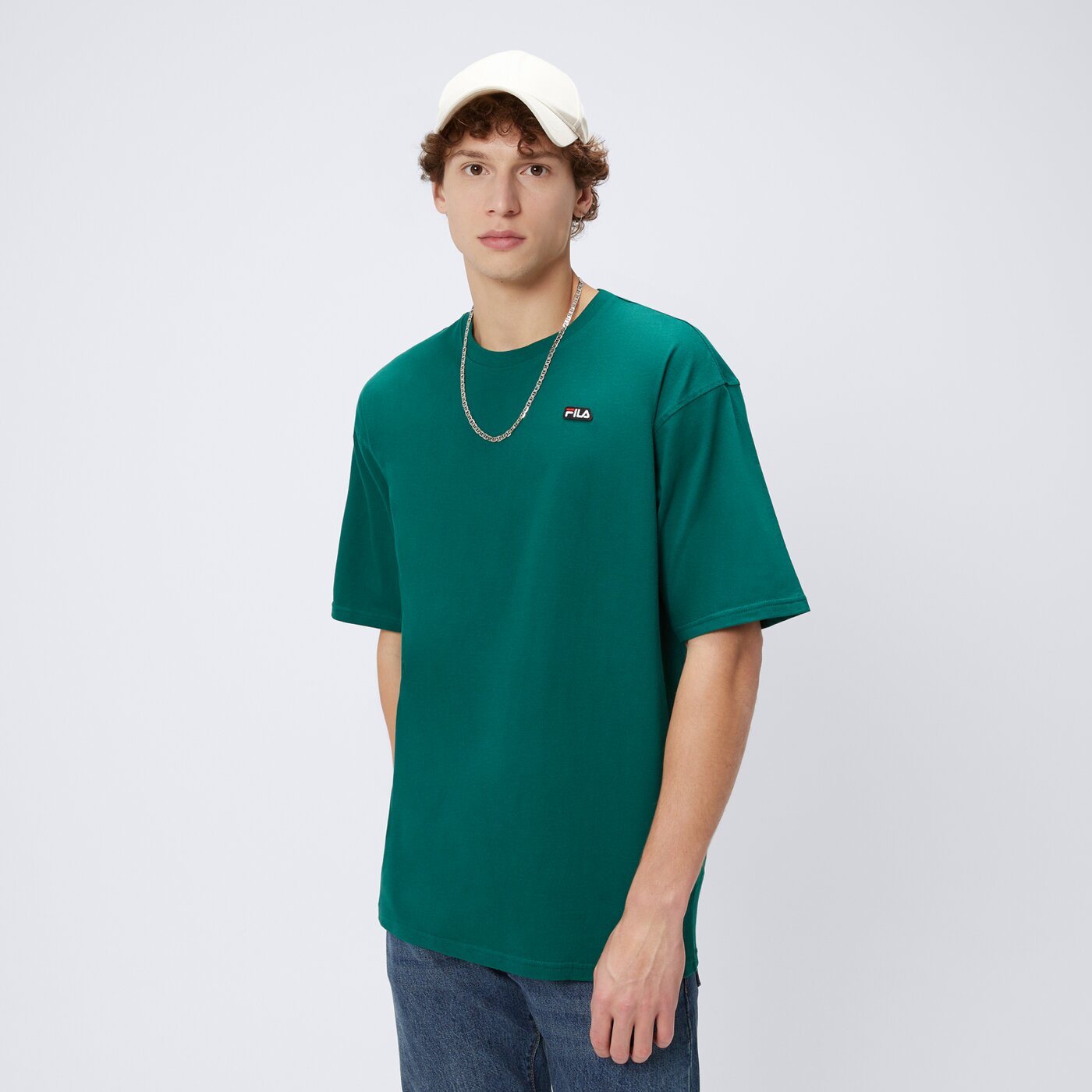 Koszulka męska FILA T-SHIRT BADGE LOGO TEE fi124tsm70351 kolor zielony