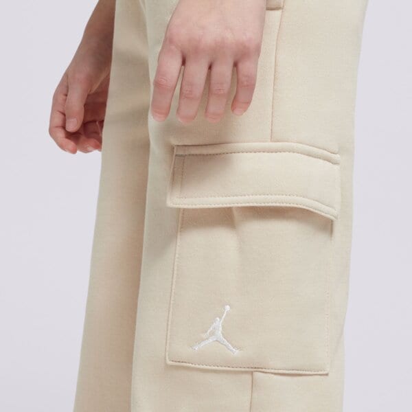 Spodnie dziecięce JORDAN SPODNIE JDG Y2K FLC CARGO GIRL 45d351-xae kolor beżowy