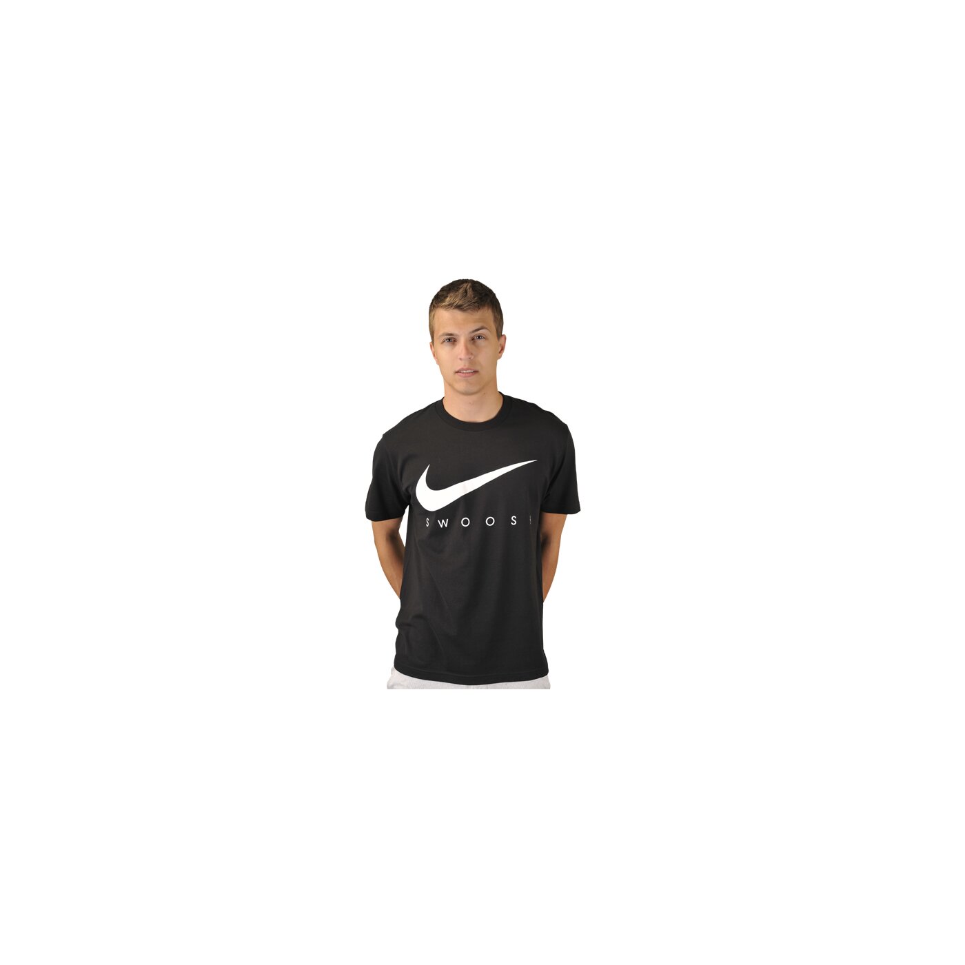 Koszulka męska NIKE T-SHIRT BIG SWOOSH BLACK 429671010 kolor czarny