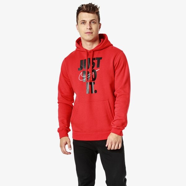 Bluza męska NIKE BLUZA M NSW HBR HOODIE PO FLC JDI 928717-657 kolor czerwony