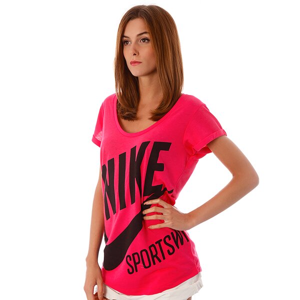 Koszulka damska NIKE T-SHIRT EXPLODED NSW SS TEE 449879616 kolor różowy