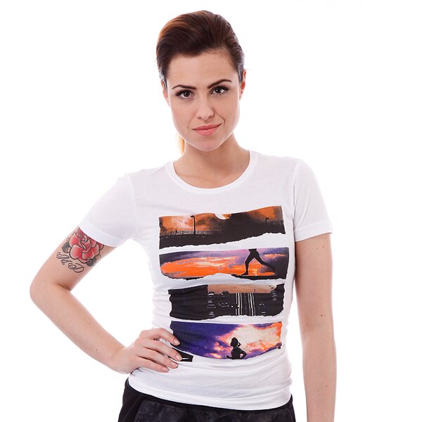 Koszulka damska NIKE T-SHIRT SUNSET SS TEE 534208100 kolor biały