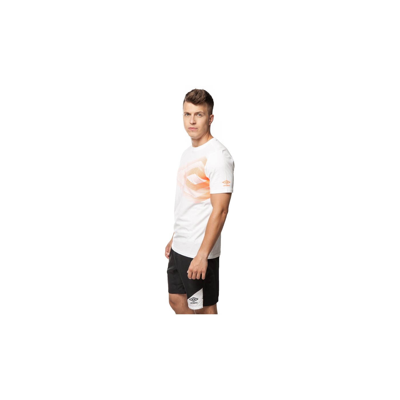Koszulka męska UMBRO T-SHIRT VELOCITA GRAPHIC 63143u37o kolor biały