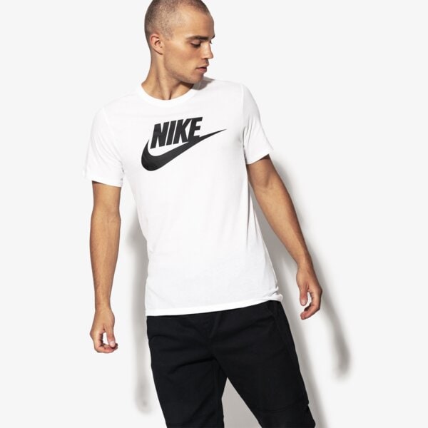 Koszulka męska NIKE T-SHIRT SS M NSW TEE ICON FUTURA 696707-104 kolor biały