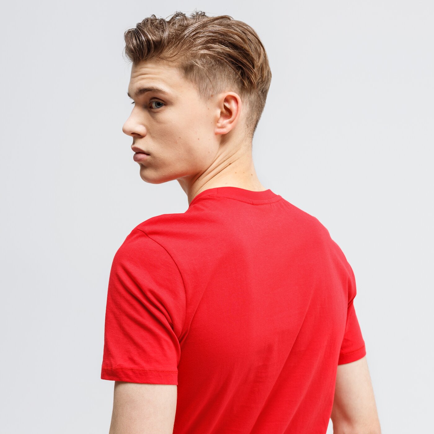 Koszulka męska UMBRO T-SHIRT FW LARGE LOGO COTTON 65352u-7ra kolor czerwony