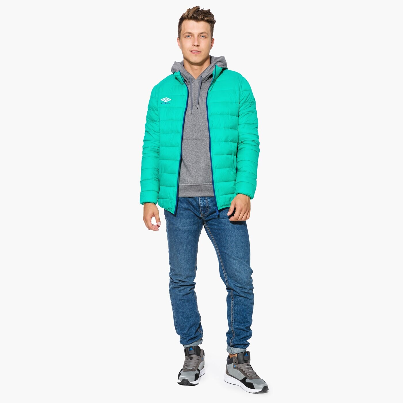 Kurtka zimowa męska UMBRO KURTKA ULTRA LIGHT POLYFILL 64557uey2 kolor niebieski