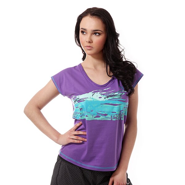 Koszulka damska PUMA T-SHIRT WMS WAVE TEE 56490503 kolor fioletowy