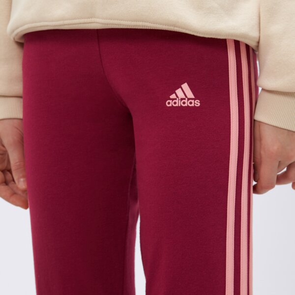 Spodnie dziecięce ADIDAS LEGGINGS G 3S GIRL he1997 kolor bordowy