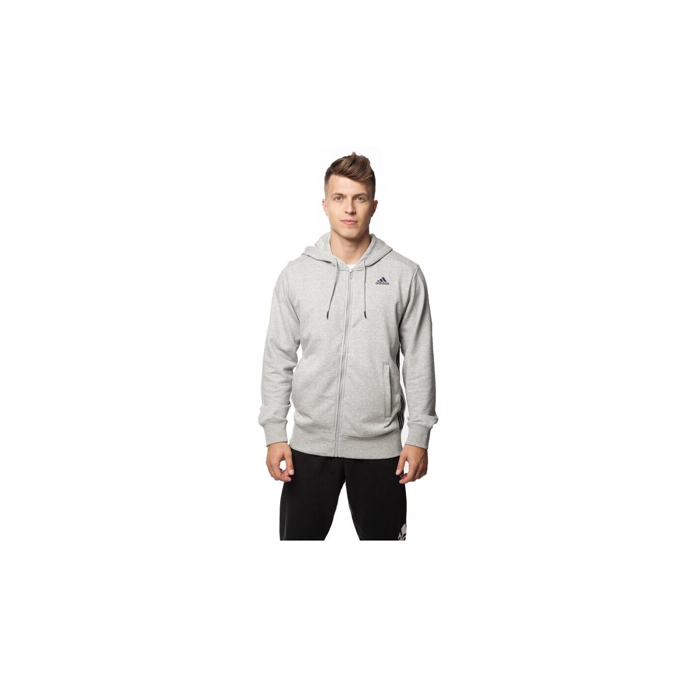 Bluza męska ADIDAS BLUZA ESS MID FZ HOOD s17969 kolor szary