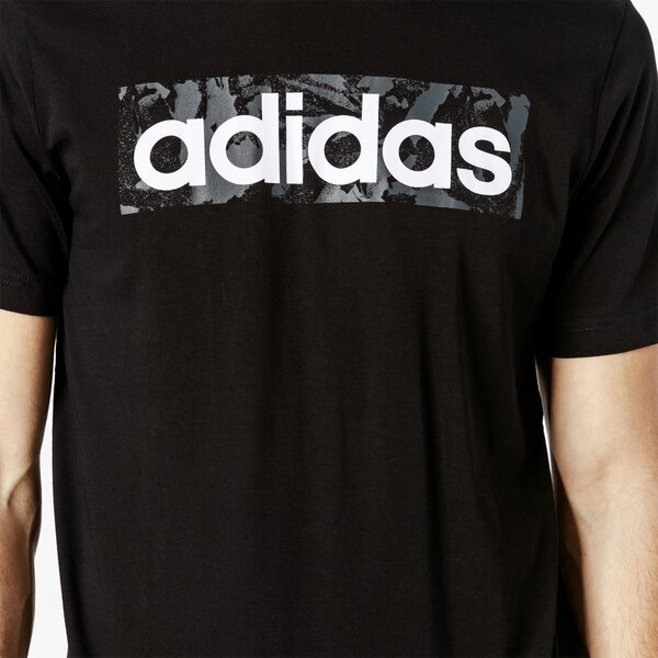 Koszulka męska ADIDAS T-SHIRT SS E LIN AOP BOX T dv3041 kolor czarny
