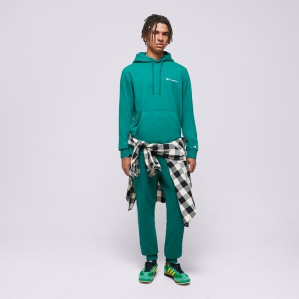 Spodnie dresowe męskie CHAMPION SPODNIE RIB CUFF 219899gs571 kolor zielony