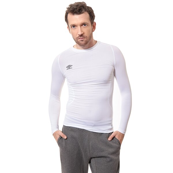 Koszulka męska UMBRO T-SHIRT L/S CORE CREW 62537u002 kolor biały
