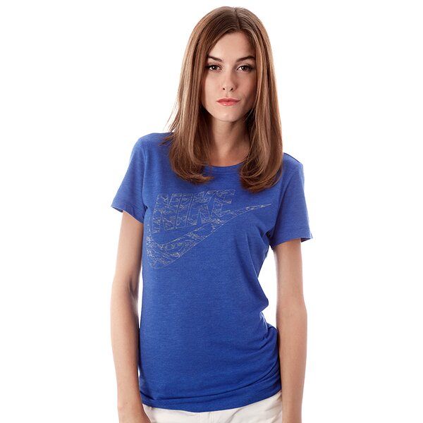 Koszulka damska NIKE T-SHIRT RU EXPLODED FUTURA CAMO SS TEE 547524476 kolor niebieski