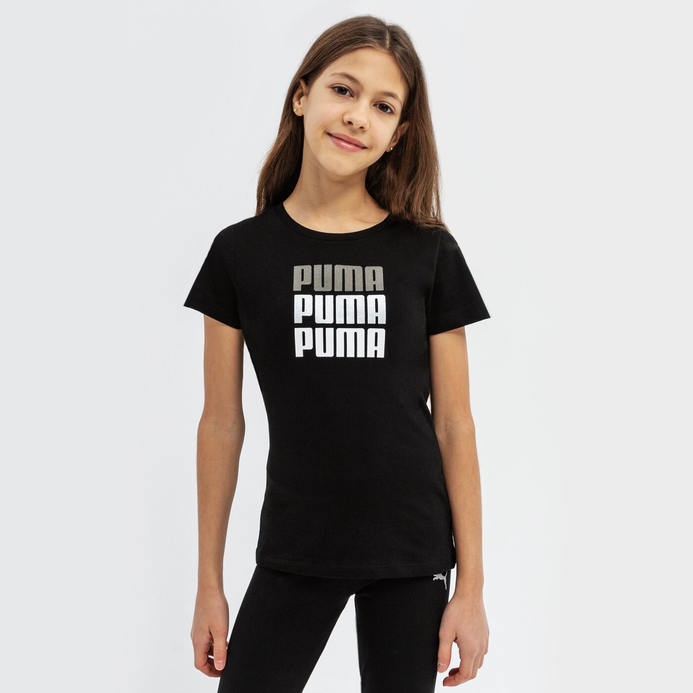 Koszulka dziecięca PUMA T-SHIRT SS ALPHA G 589228 01 kolor czarny
