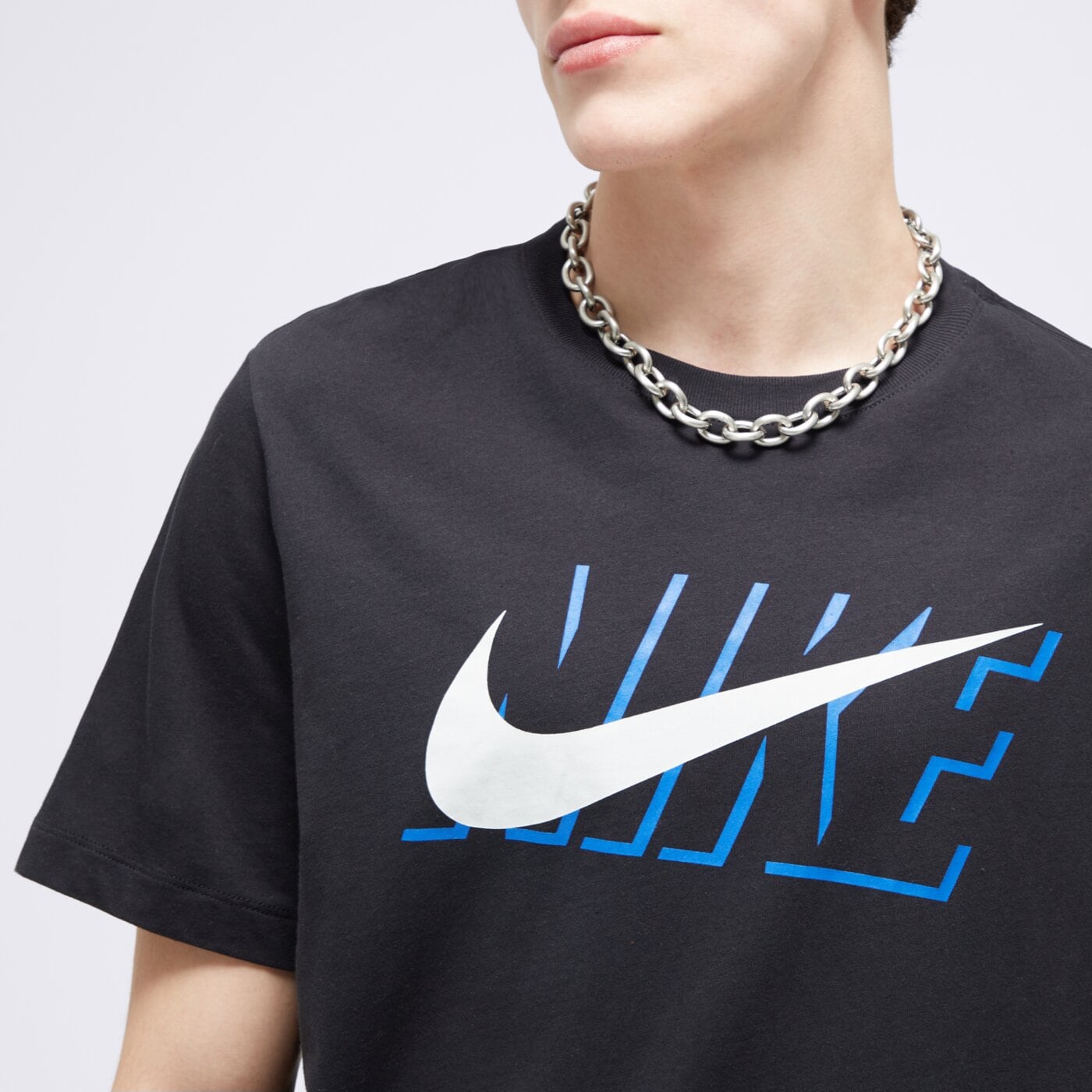 Koszulka męska NIKE T-SHIRT SS M NSW SWOOSH BLOCK dz3276-010 kolor czarny