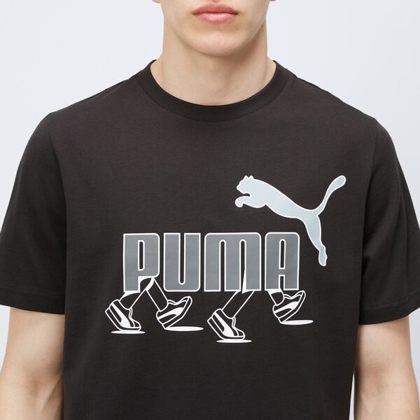 Koszulka męska PUMA T-SHIRT SS GRAPHICS SNEAKER TEE 680178 01 kolor czarny