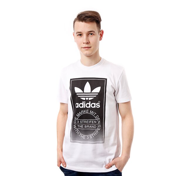 Koszulka męska ADIDAS T-SHIRT TONGUE LAB FADE f78613 kolor biały