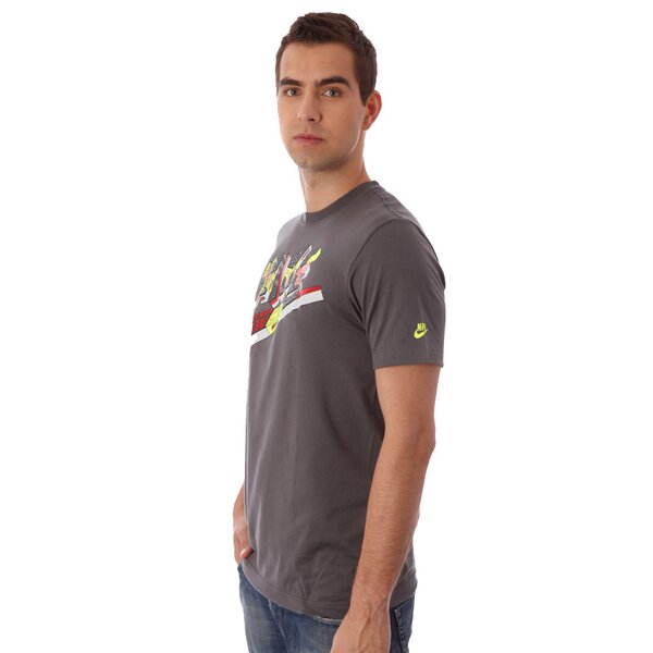 Koszulka męska NIKE T-SHIRT FUTURA SOLES 525052021 kolor szary
