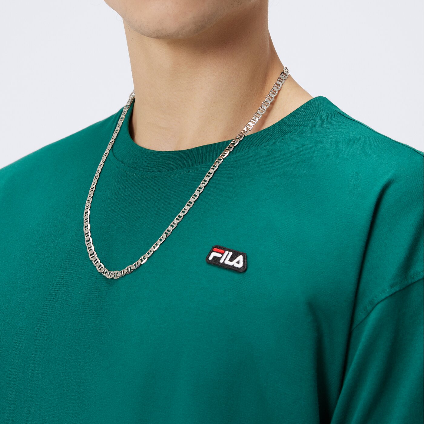 Koszulka męska FILA T-SHIRT BADGE LOGO TEE fi124tsm70351 kolor zielony