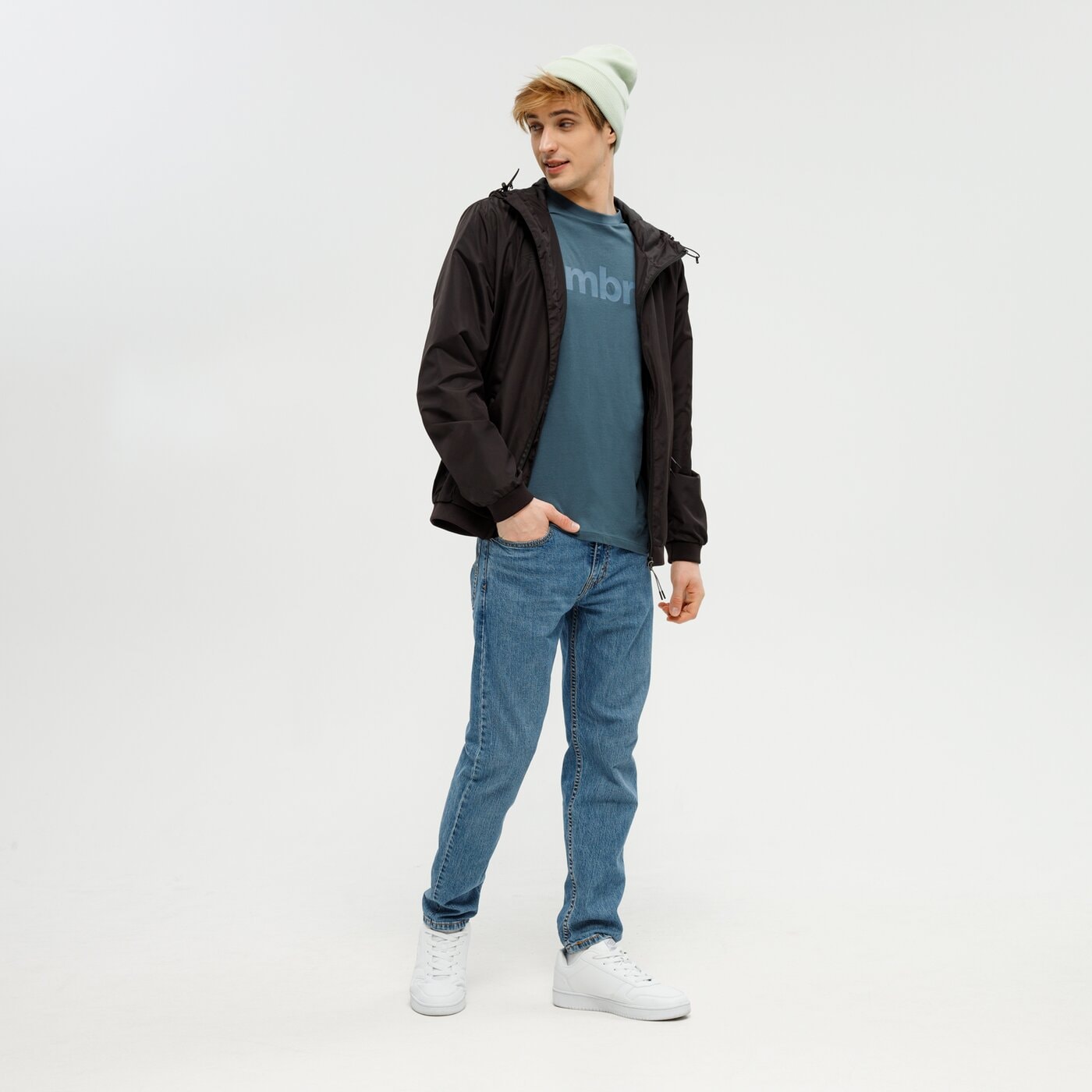 Kurtka przejściowa męska UMBRO KURTKA GINO ul122kum90001 kolor czarny