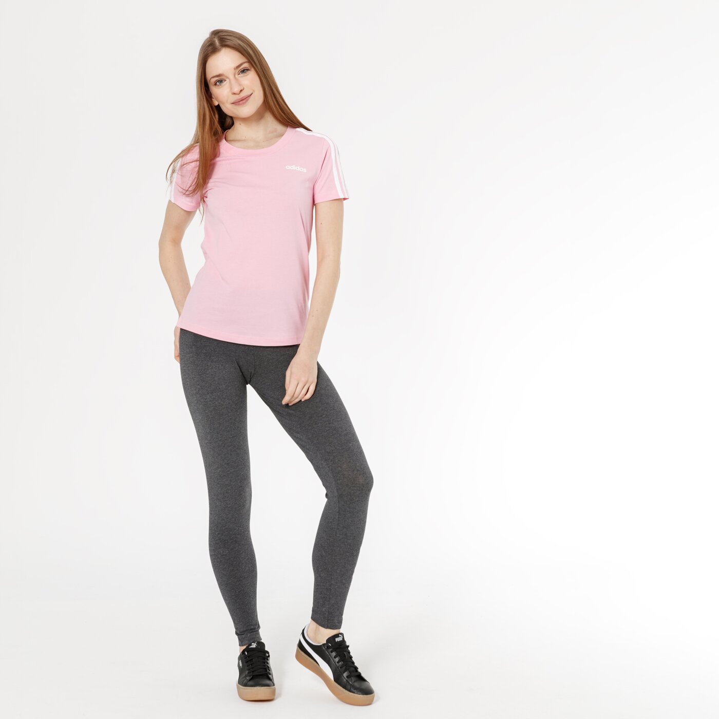 Koszulka damska ADIDAS T-SHIRT SS W E 3S SLIM du0633 kolor różowy